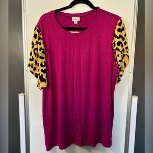 LuLaRoe Pink Boxy Relaxed T-Shirt